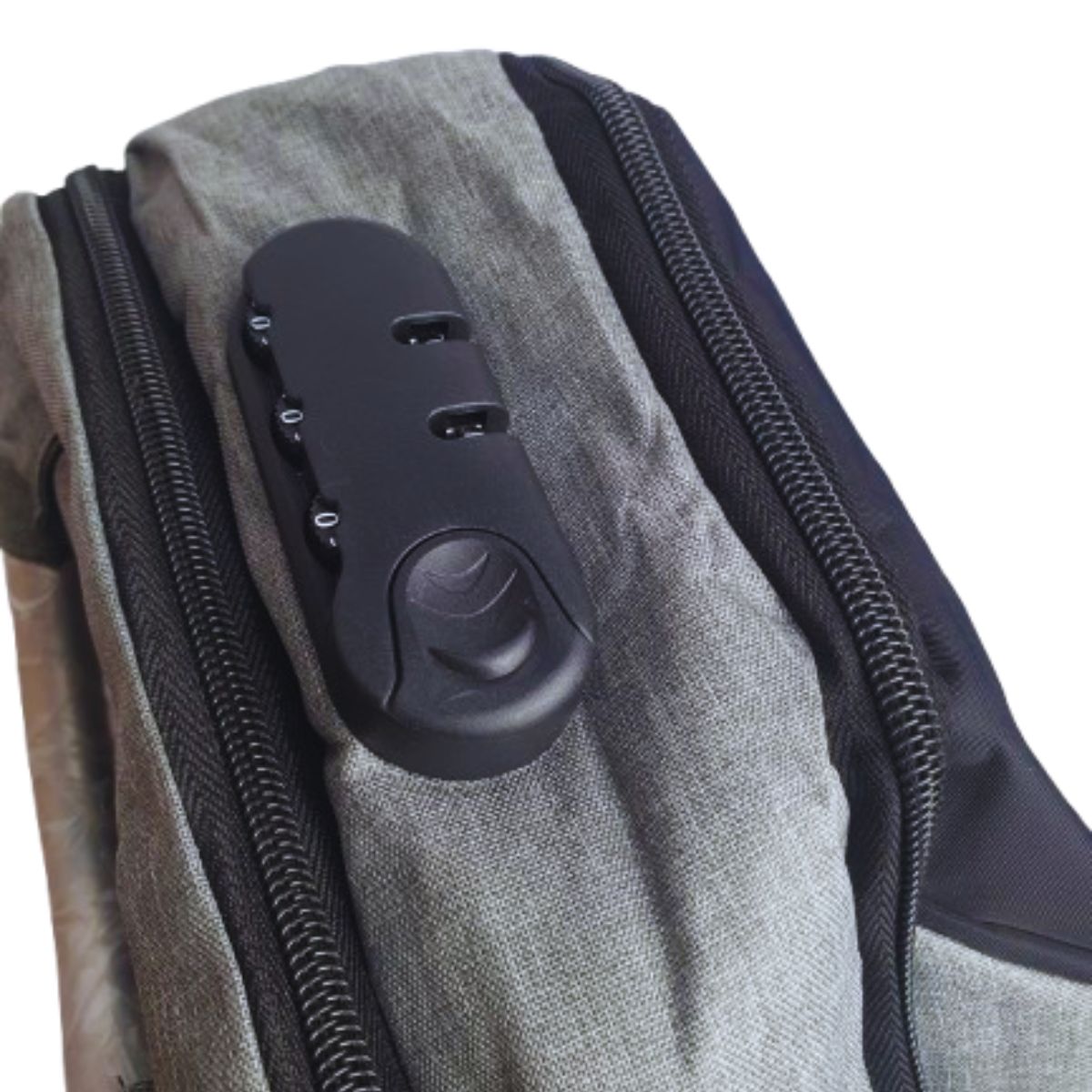Mochila Antifurto Impermeável Cinza Usb Com Trava E Código Mochila Antifurto Impermeável Cinza Usb Com Trava E Código